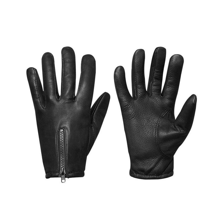 Deer Skin Gloves With Zipper 890 - Espinoza's Leather