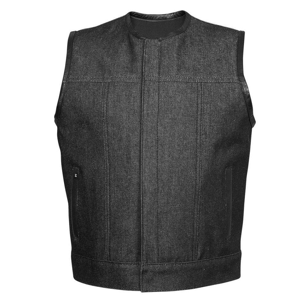 Denim Club Vest #2 <br>(Without Chest Pockets) - Espinoza's Leather