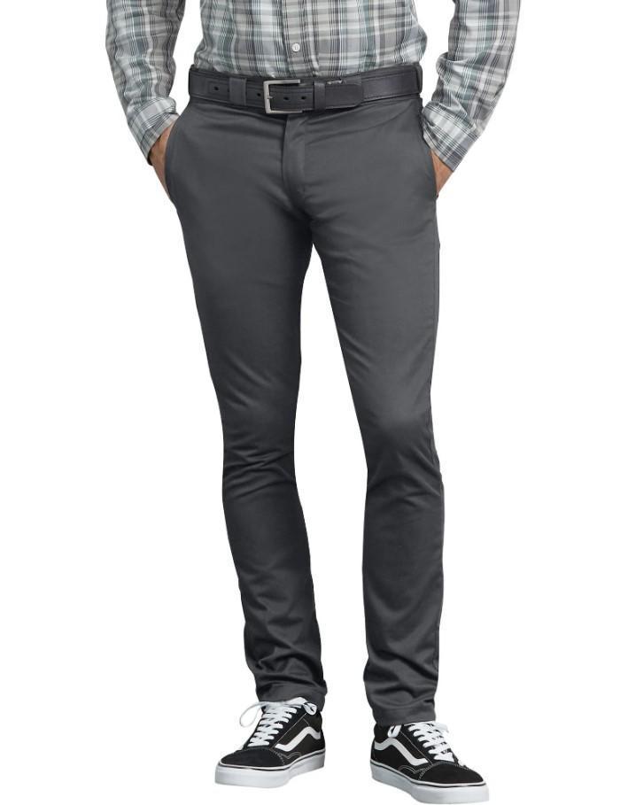 Slim Fit Twill Trouser With Stretch - Gray | Benetton