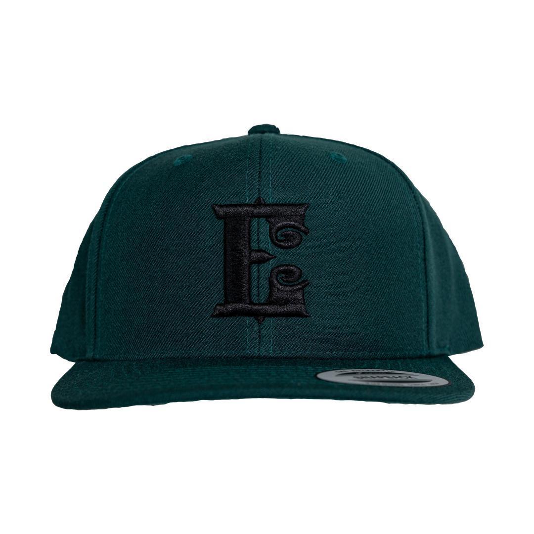 Espinozas Forest Green Classic Hat Black "E" - Espinoza's Leather