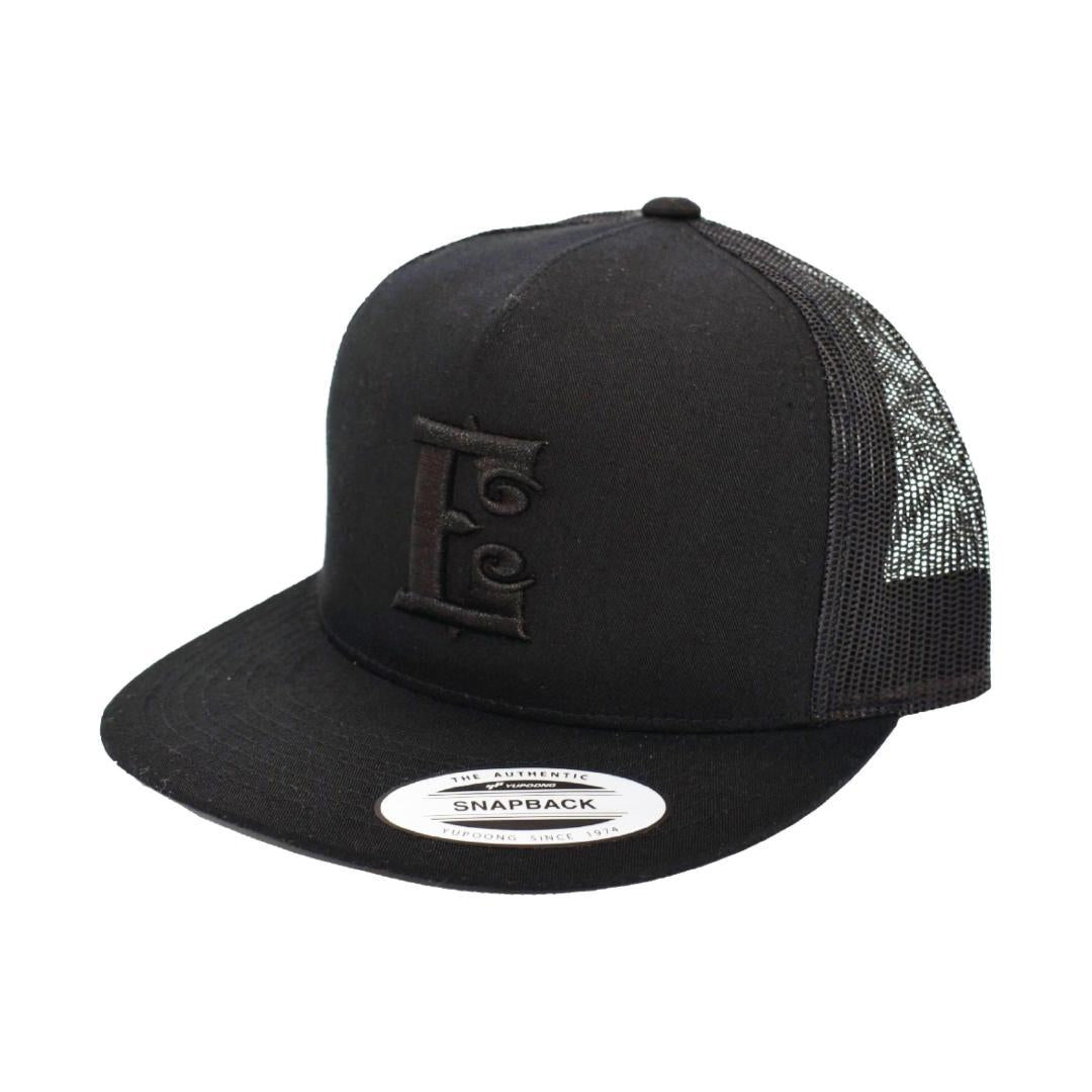 Espinozas Hat Black on Black Mesh Snapback - Espinoza's Leather