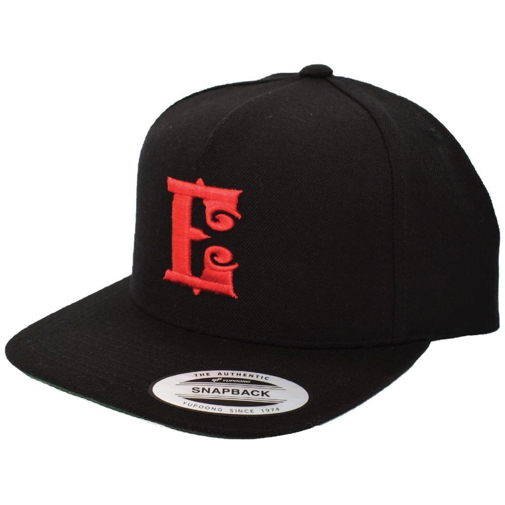 Espinozas Red on Black Classic Hat - Espinoza's Leather