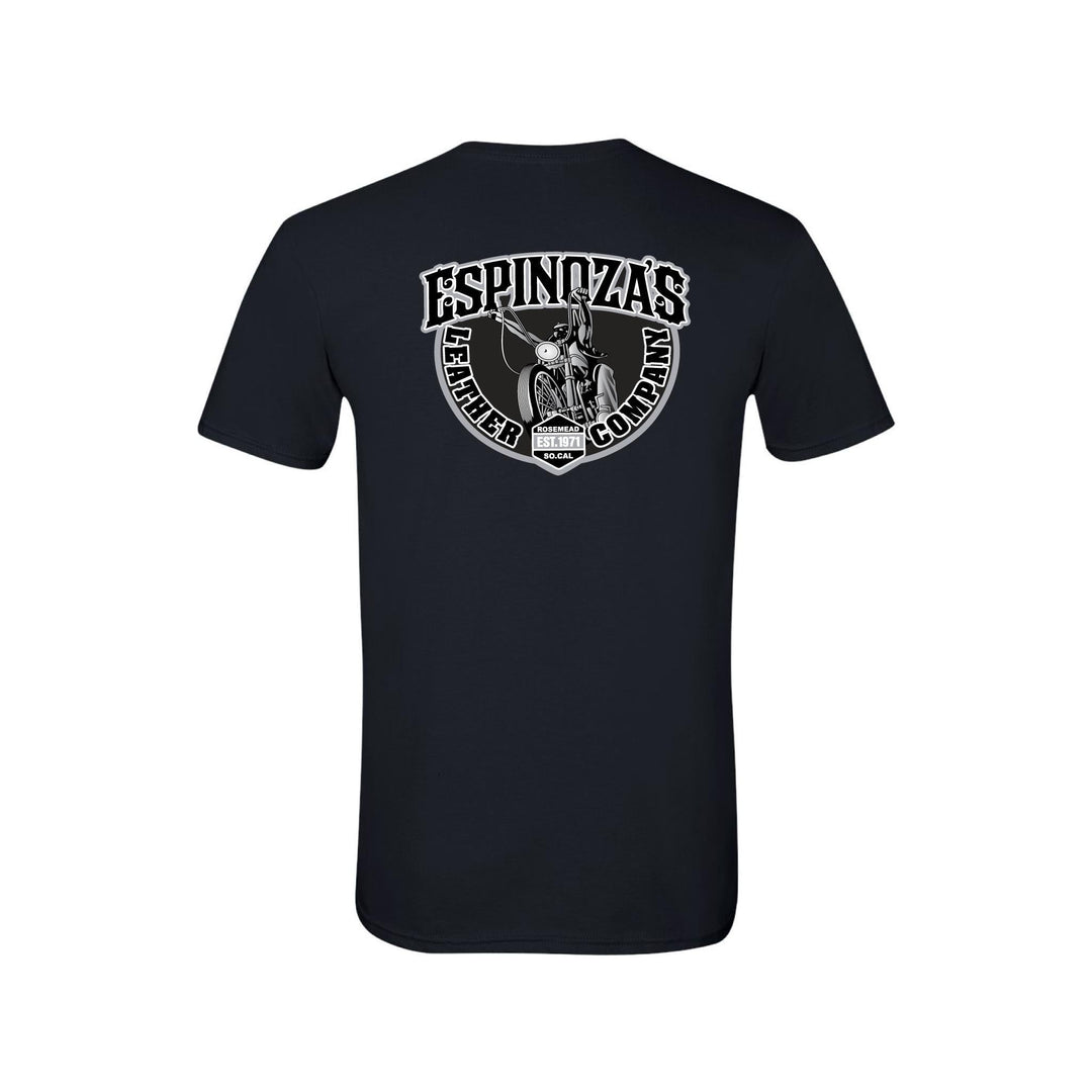 Espinoza's Traditional Logo S/S T-Shirt -Black - Espinoza's Leather