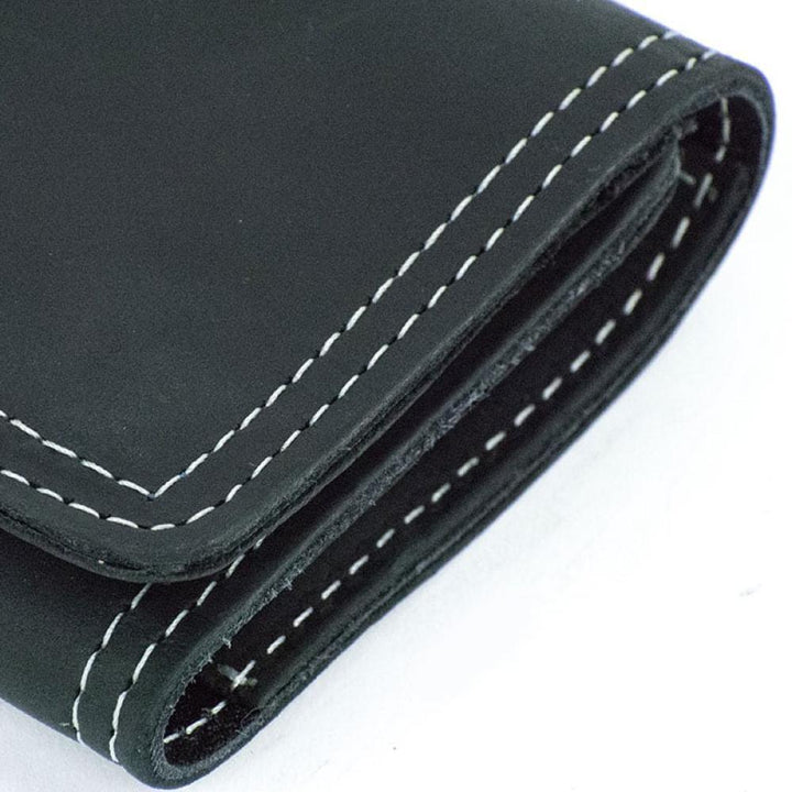 Full Black Leather Wallet Large - Espinoza's Leather