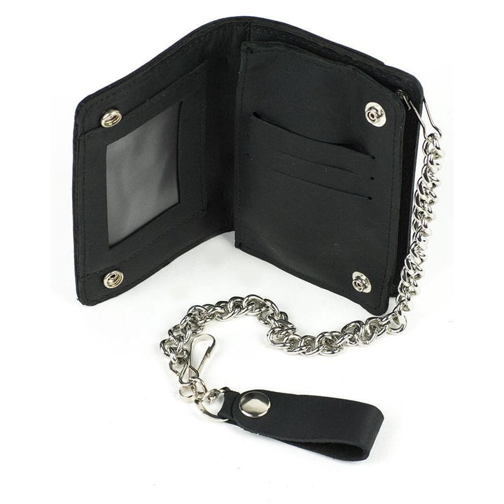 Full Leather Black Wallet Small - Espinoza's Leather