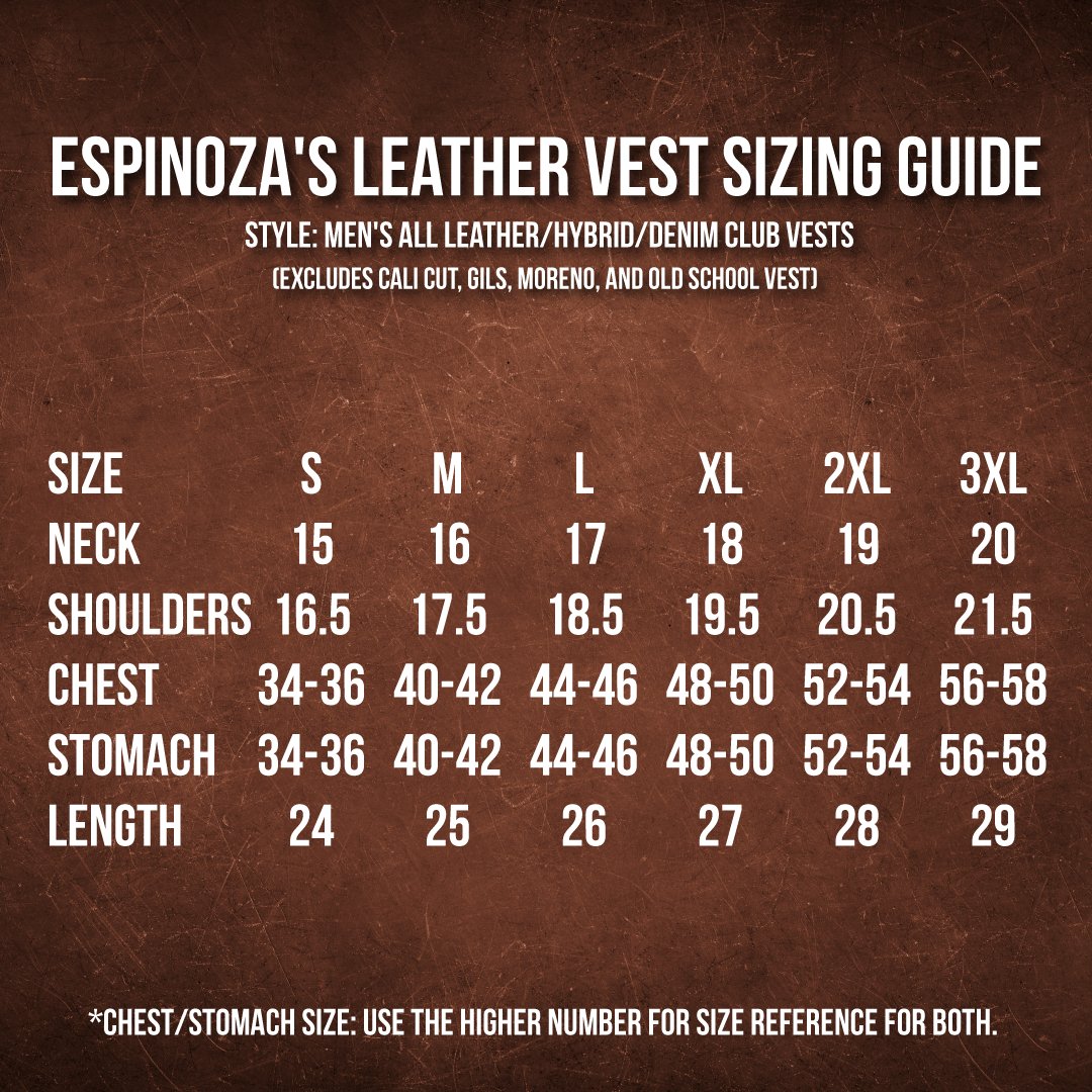 "In Stock" 50-50 Club Vest - Espinoza's Leather