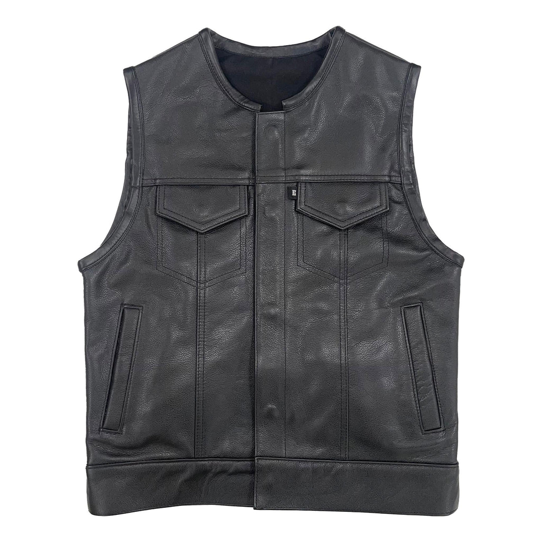 “In Stock” All Leather Club Vest - Espinoza's Leather
