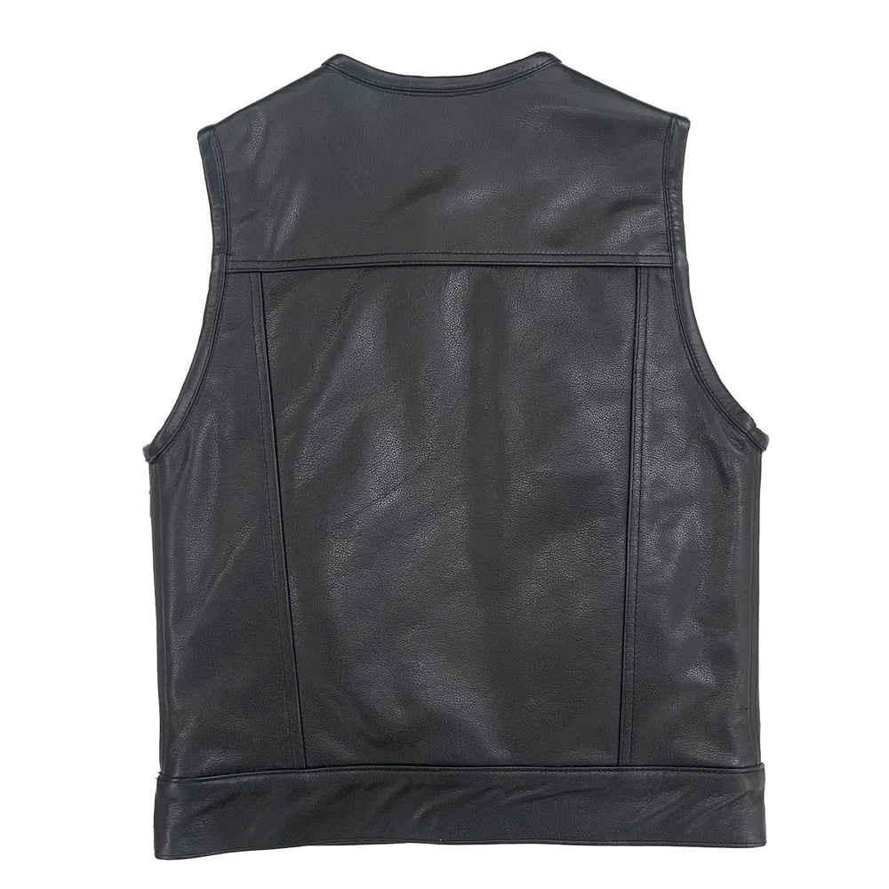 “In Stock” All Leather Club Vest - Espinoza's Leather