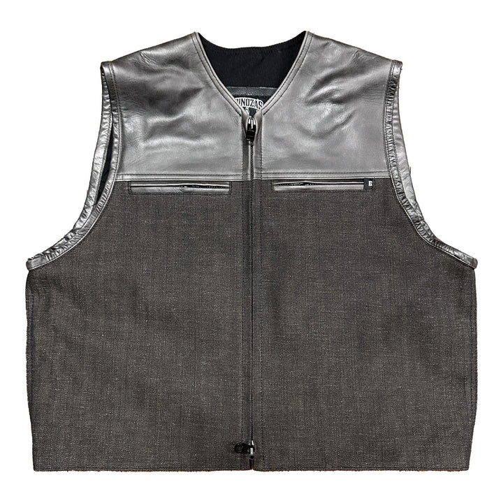 "In Stock" Cali Hybrid Distressed Grey / Brown Herringbone - Espinoza's Leather