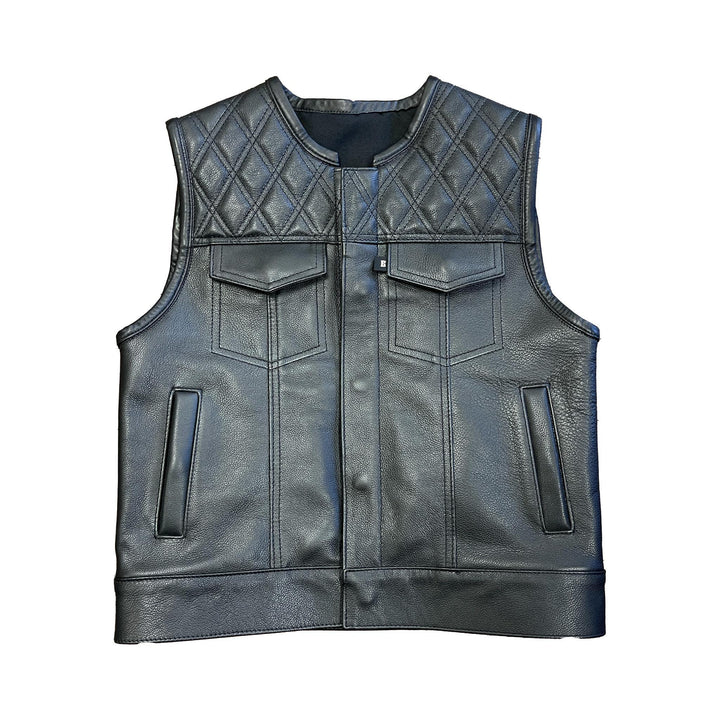 "In Stock" Men's Cow Diamond Club Vest - Espinoza's Leather