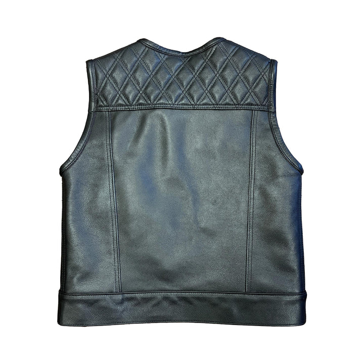 "In Stock" Men's Cow Diamond Club Vest - Espinoza's Leather