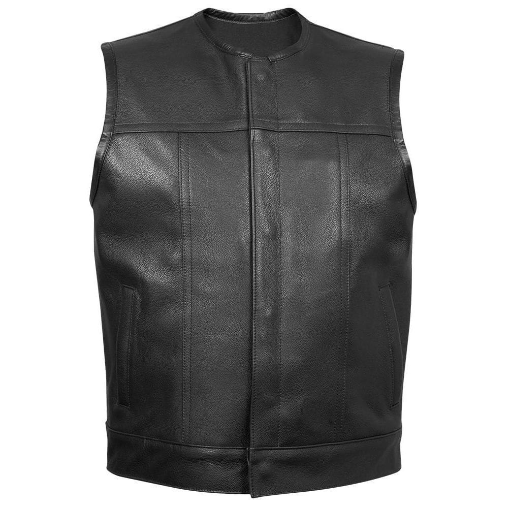 Leather Club Vest #2 (Without Chest Pockets) - Espinoza's Leather