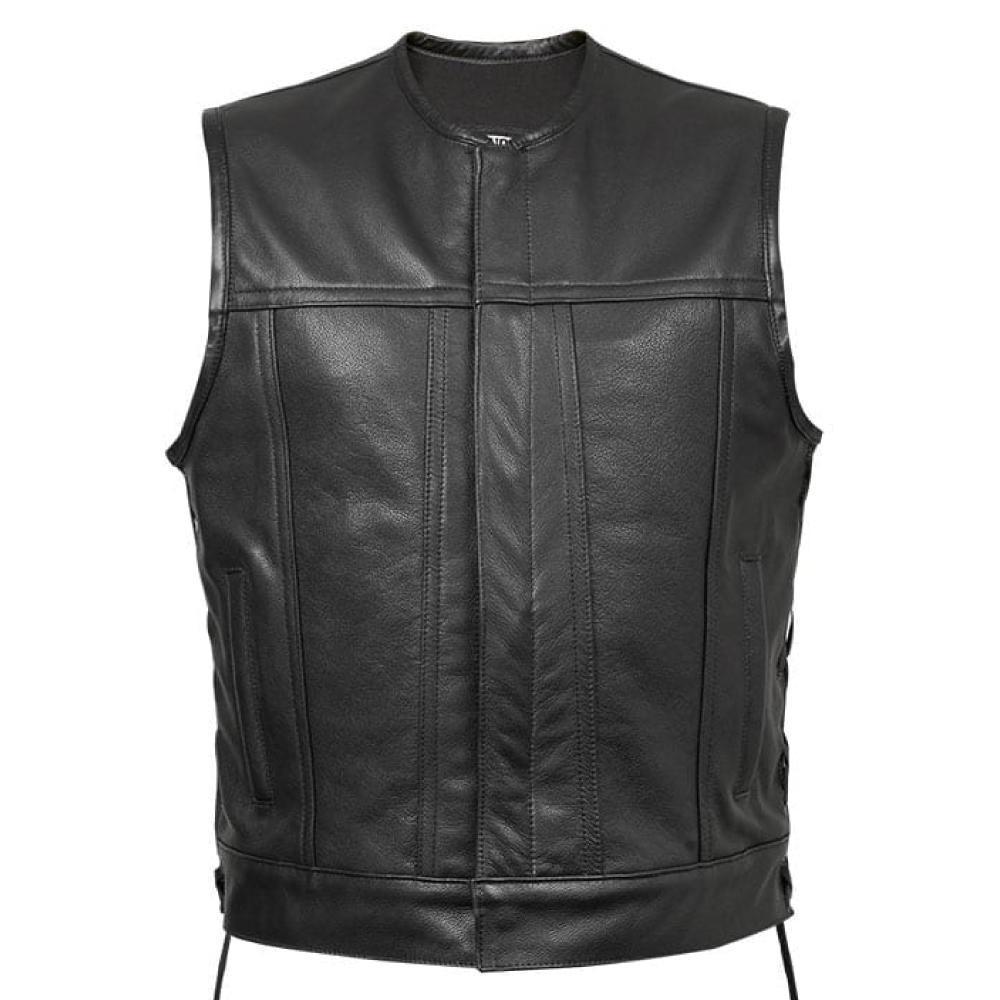 Leather Full Cut Vest - Espinoza's Leather