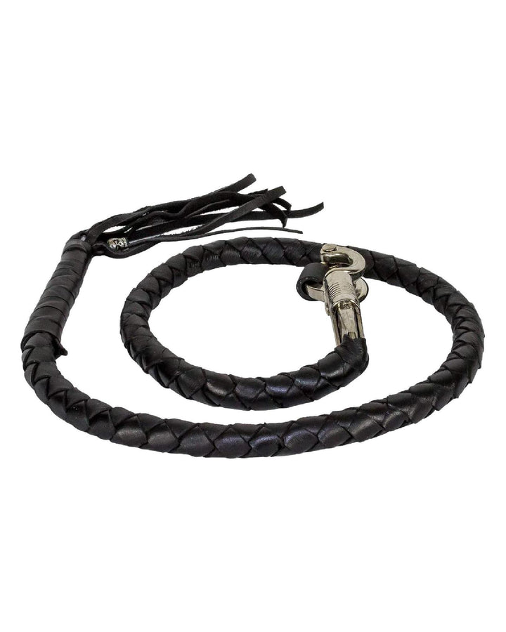 Leather Motorcycle Get Back Whip - Espinoza's Leather