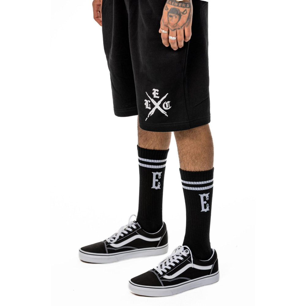 Mens Espinoza's Black X Shorts - Espinoza's Leather