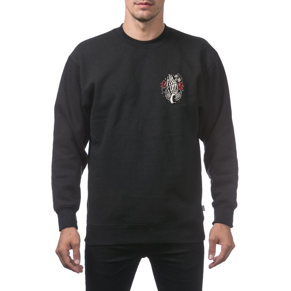 Praying Piston Crew Neck Sweater - Espinoza's Leather