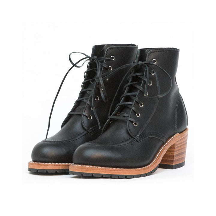 Redwing Clara Heeled Boot In Black Leather 3405 - Espinoza's Leather