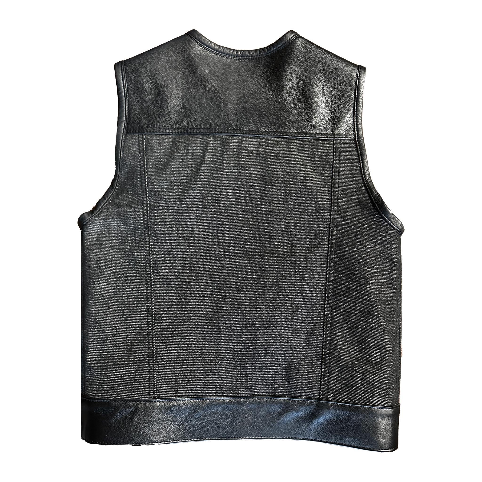 Stonewash Denim Hybrid Vest – Espinoza's Leather