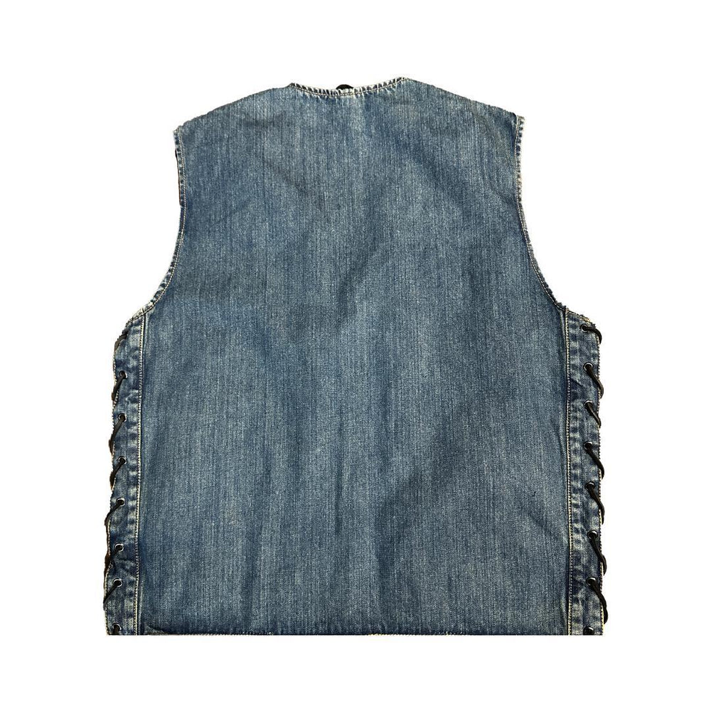 Western Denim Vest - Espinoza's Leather