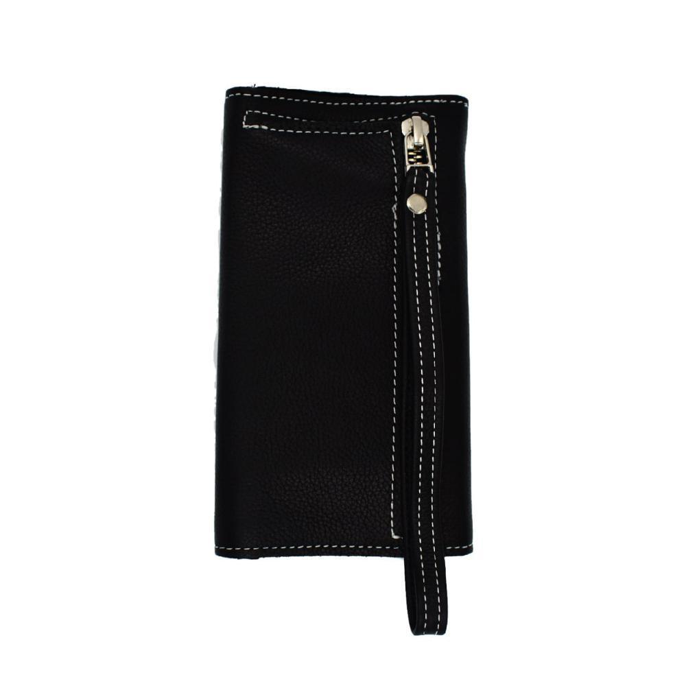 Womans Clutch Wallet With White Stiching - Espinoza's Leather