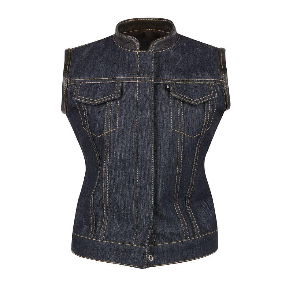 Women&#8217;s Denim Club Vest - Espinoza's Leather